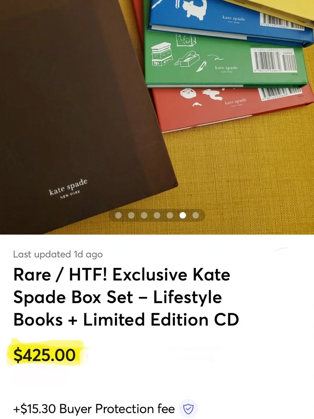 Kate Spade 2004 Limited Edition Vintage Boxed Book Set w/ Sealed Collector’s CD